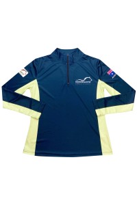 Design half chest zipper women's horse racing training suits Customized women's horse racing training suits Pony Club Equestrian Australia W224 detail view-1
